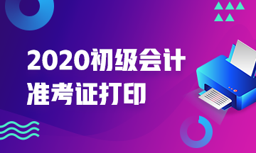 2020年浙江省会计初级准考证打印时间公布了吗？